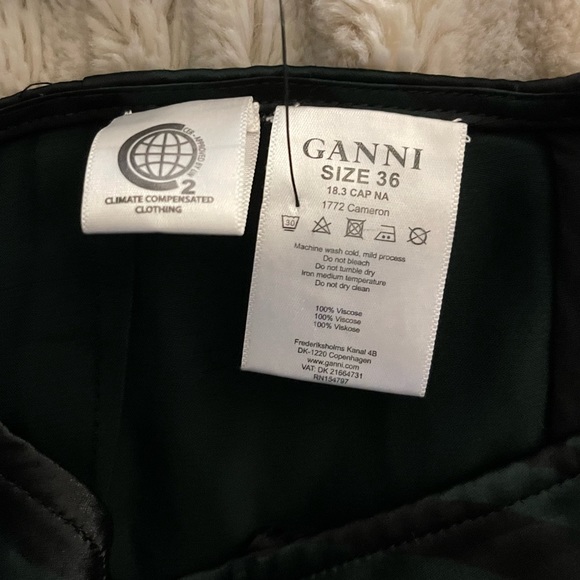 Ganni Black and Green Midi Skirt - Picture 8 of 13